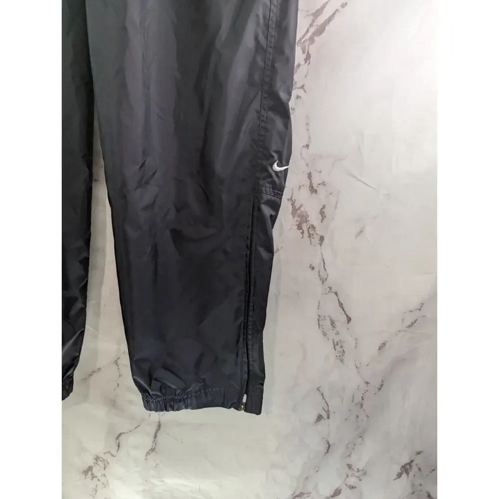 Vintage Nike Pant Womens Large Windbreaker Track Black Lightweight Shell 90s